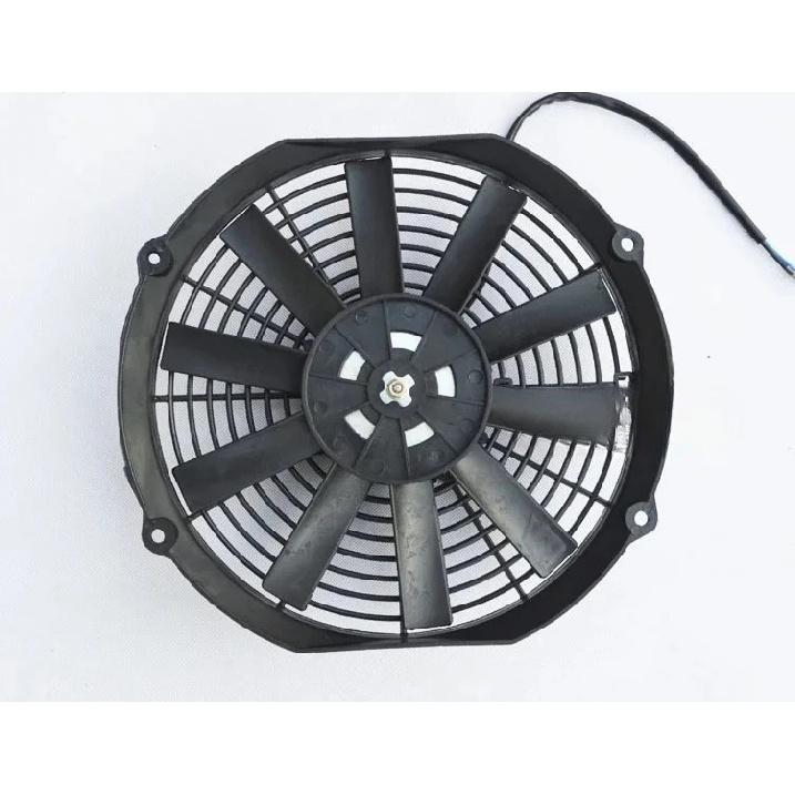 12 Inch Refrigerated Truck Condenser Air Conditioning Electronic Fan 120W Crane Hydraulic Oil Cooling Fan SPAL