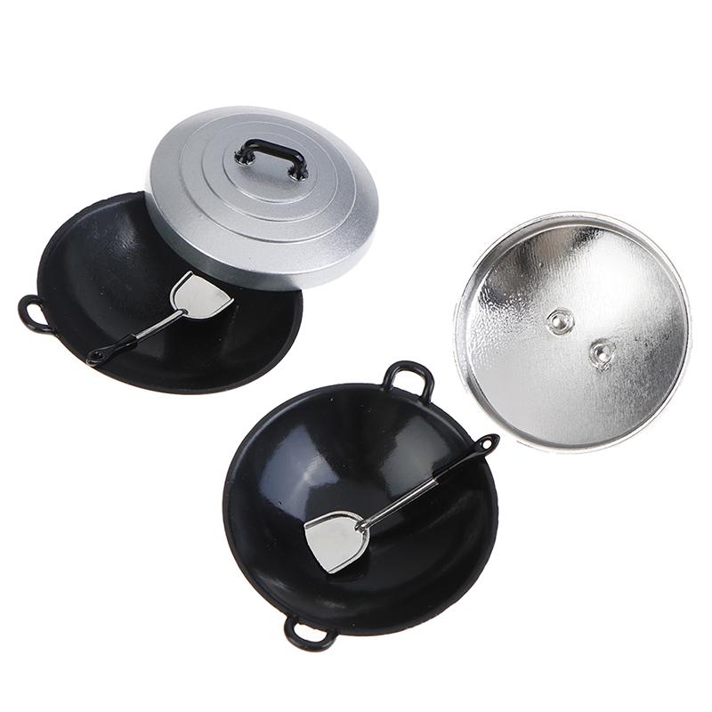 Κινέζικο Wok Κουζίνα Μαγειρικά Σκεύη Αξεσουάρ Κλίμακα 1/12 Μινιατούρα Κουκλόσπιτο