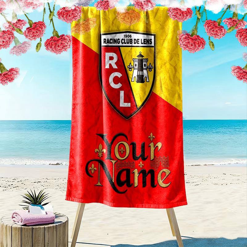 Name Custom RC Lens Print Beach Towel, Large Soft Quick Dry Towel for Beach Camping Swimming