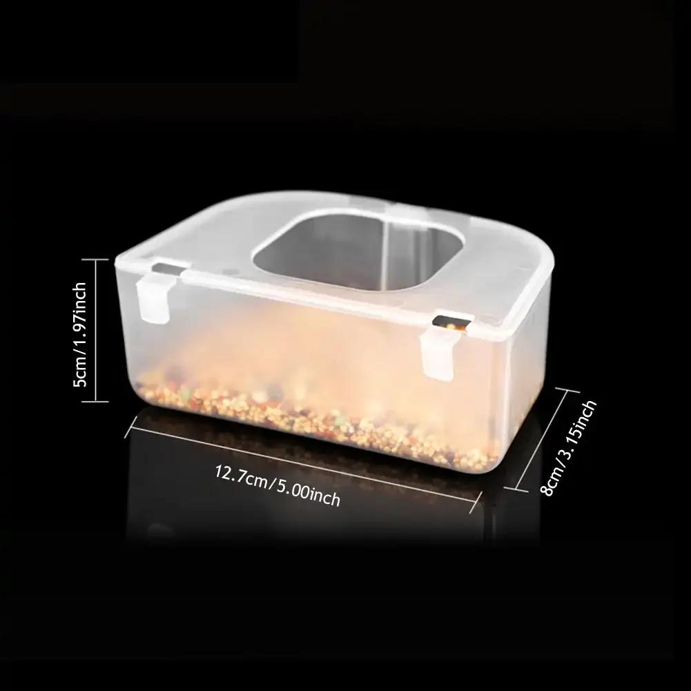 Bird Feeder Cups Parrot Bird Cage Feeder Bowl Plastic Hanging Food Container Bowl for Birds Indoor Outdoor Bird Accessories