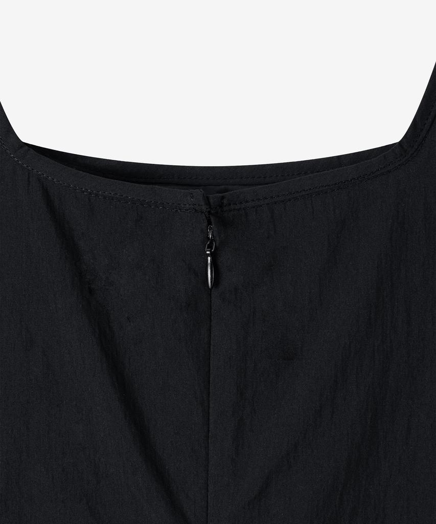 BASIKA Belted Shirred Sleeveless Dress_2 Colors