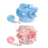 Floral Dog Harness for Small Dogs Cute Ruffled Harness with Leash Adjustable Dog Harness for Puppies Bichon Frise Teddy Pomeranian