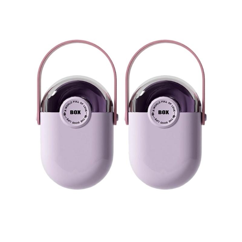 Travel Soap Holder Set of 2 With Soap Dry Keepings Drainage Design Handheld Soap Case For Easy Storage of Camping Travel фиолетовый