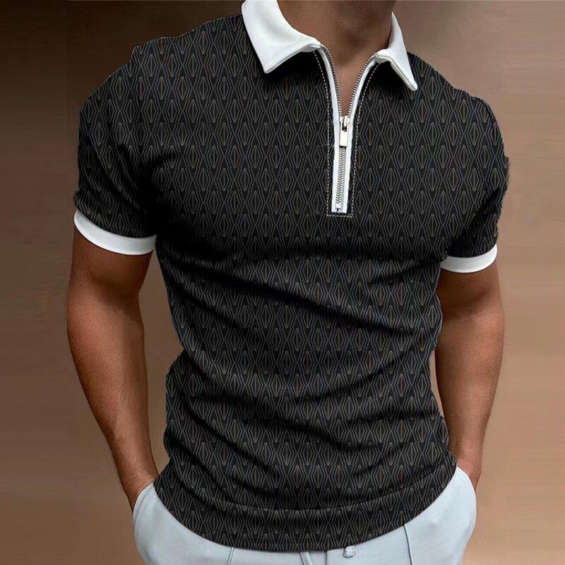 Summer Men's  Short Sleeved Lapel  Polo  Shirt  Fashionable and Casual Men's