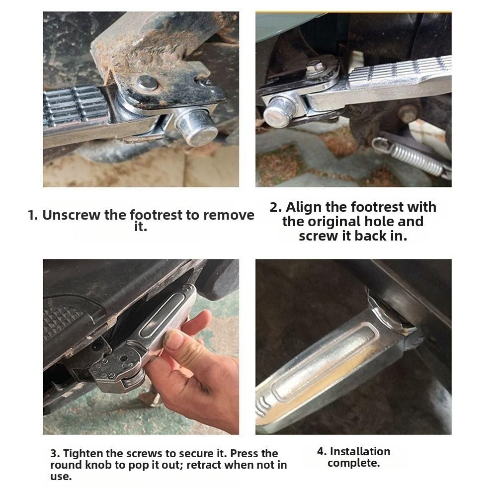 Aluminum Zinc Zinc Alloy Electric Bicycle Pedals Non Slip E Bike Foot Rests  Replacement Parts