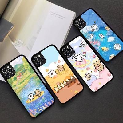 Linie CARTOON P-Welpen Für IPhone 17 16 15 14 13 12 11 Mini Pro Max Plus PC+TPU Rückseite Handyhülle