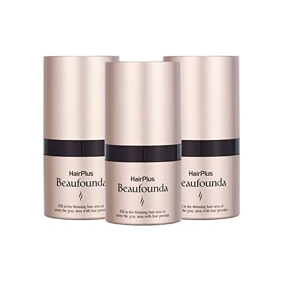 Aderans Hair Plus View Foundation Powder Set of 3 Dark Brown Thinning Hair Conceal Gray Hair Increase Hair Volume Increase Hair Foundation Gray Hair