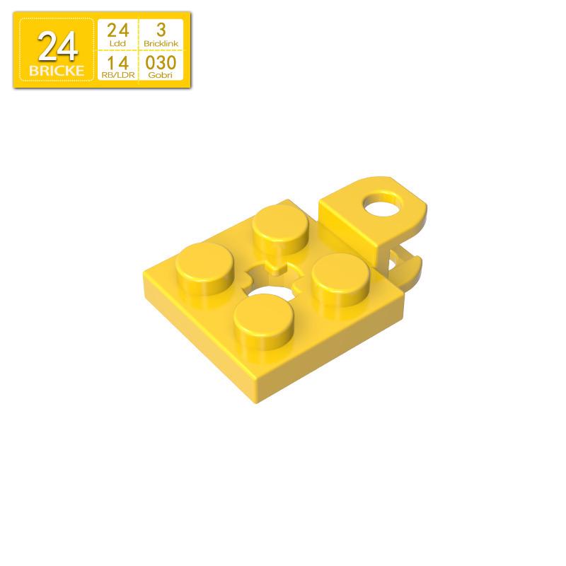 BRICKE 2x2 Ball Joint Base Plate, Compatible with LEGO 63082, DIY MOC Building Blocks