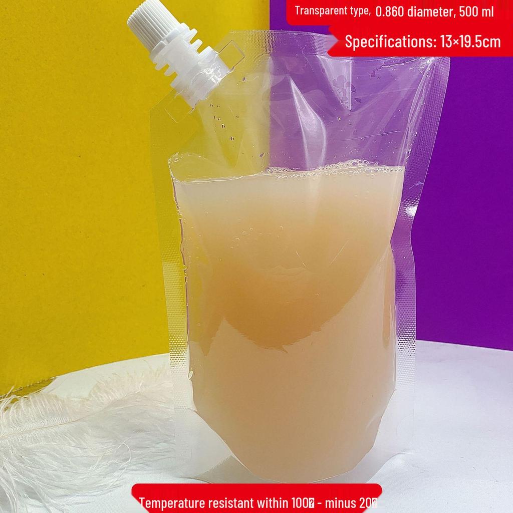 Large Caliber Self-Standing Angled Spout Bag for Food-Grade Liquid Portioning