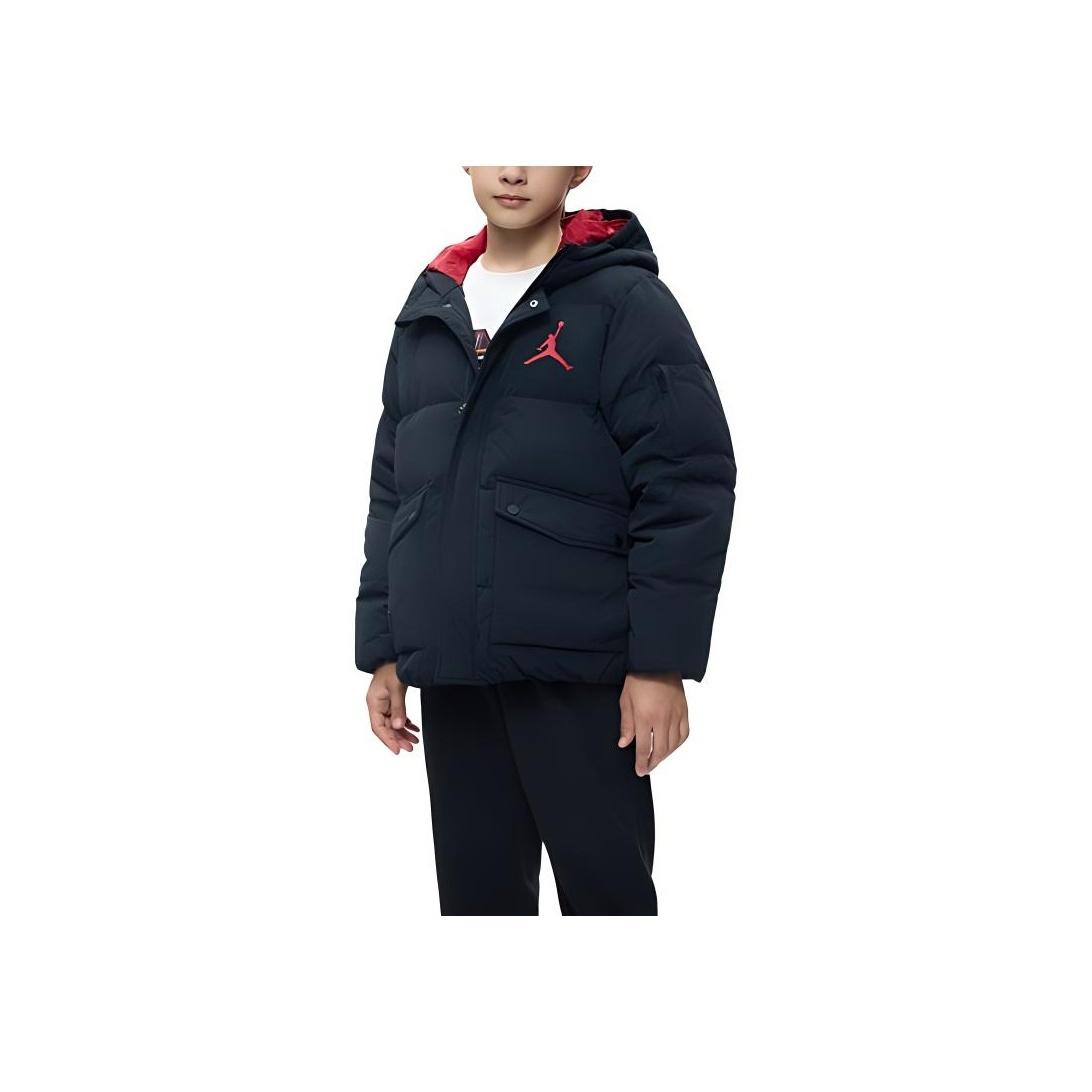 

Матовый короткий пуховик с капюшоном детская верхняя одежда черный JD2342014GS-001 XL