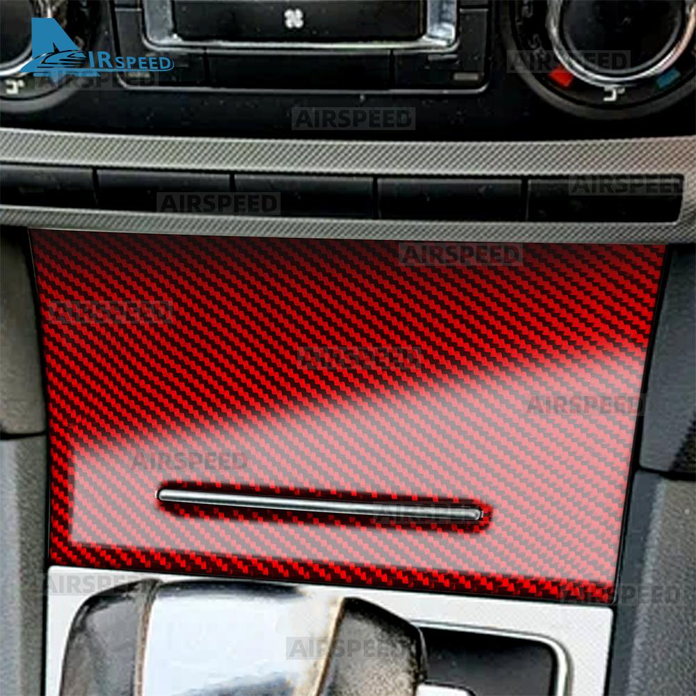 For Skoda Octavia 2005 2006 2007 2008 2009 2010 2011 2012 2013 MK2 A5 Soft Carbon Fiber Sticker Car Gear Shift Ashtray Cover