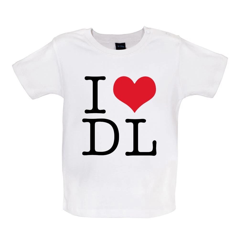 

I Love Heart DL - Baby Kids Boys Girls Unisex T-Shirt / Babygrow - Dua Singer Lyrics Fan Tour Love 150