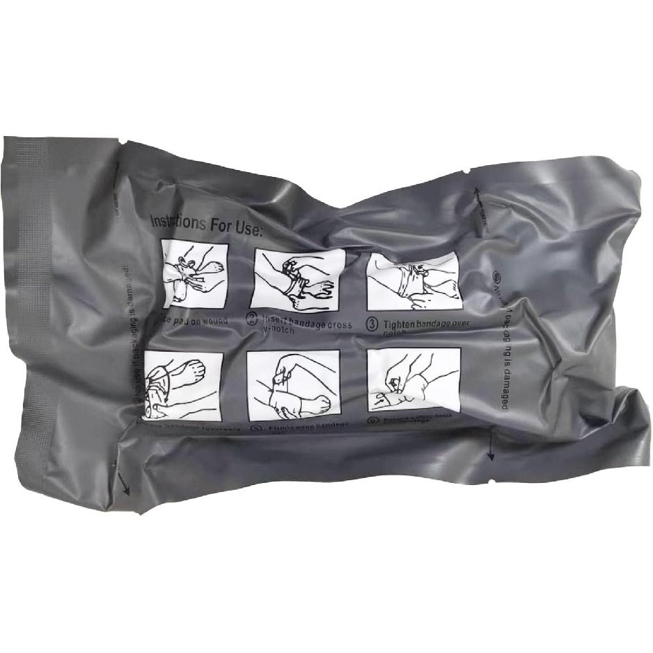5pcs Outdoor Emergency Bandages Israeli Bandages 4 inch Elastic Vacuum-Sealed Hemostatic Compression Bandages