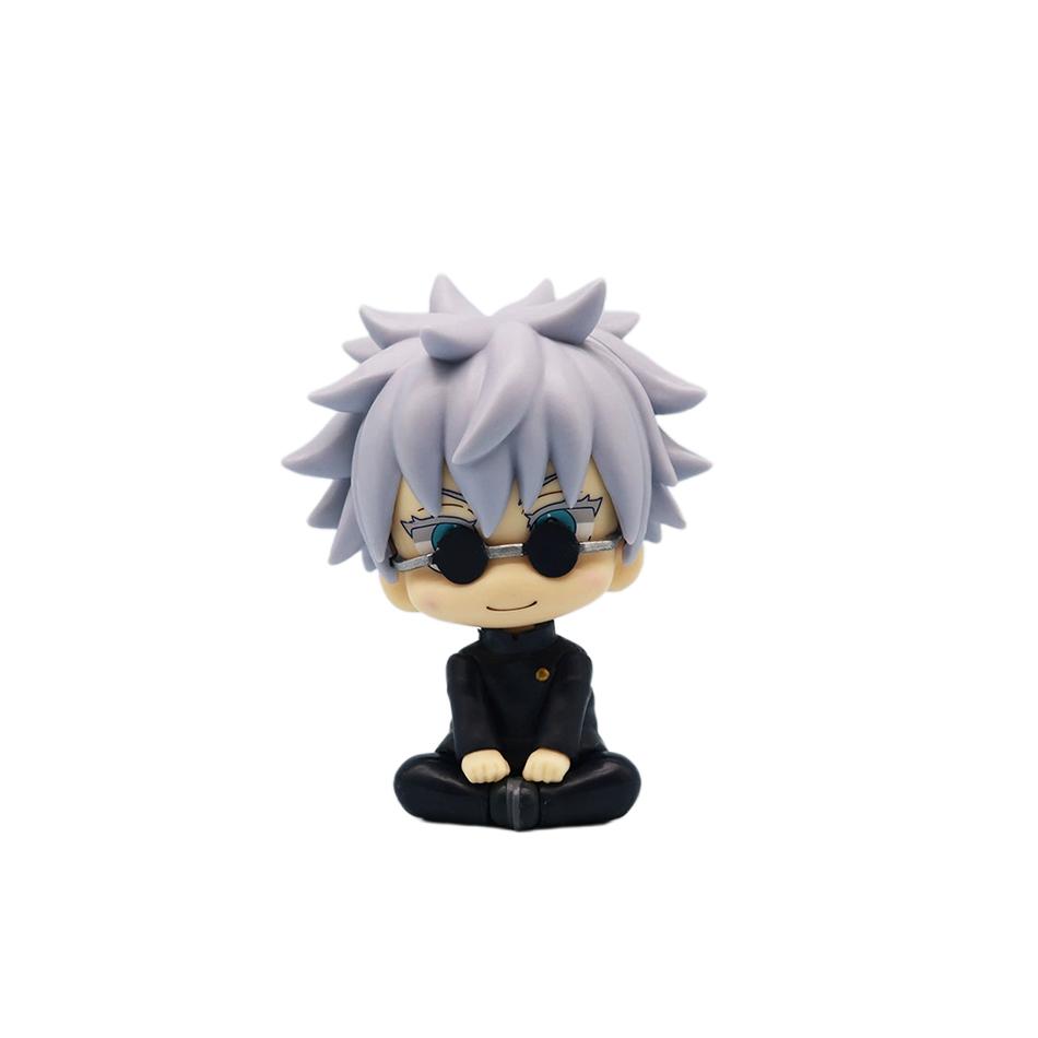 New 5Pcs/set Jujutsu Kaisen Cute Yuji Itadori Gojo Satoru Q Ver. PVC Action Figures Anime Figure Model Toys Collection Doll Gift