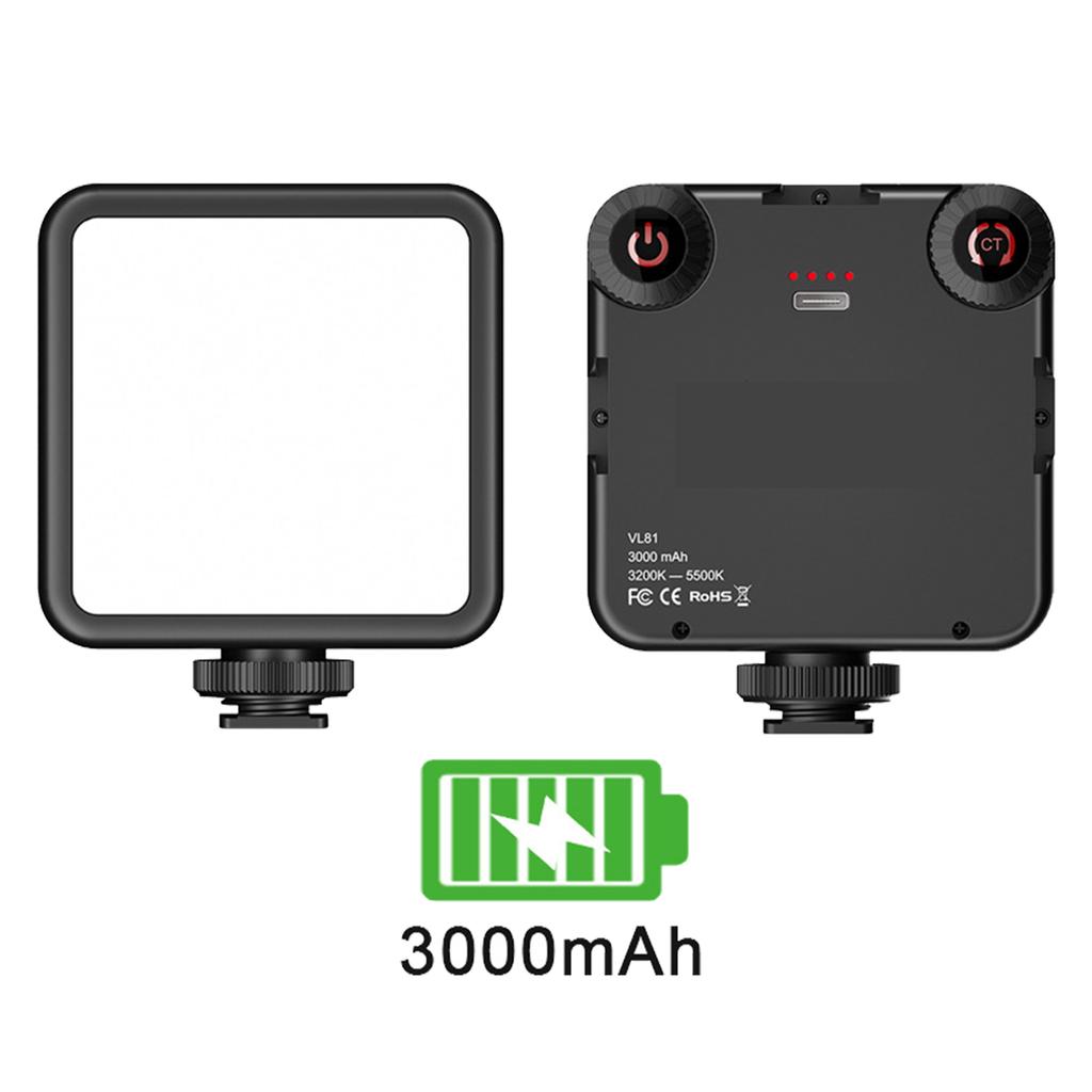 3000mAh Portable LED Video Light Portable Photography Camera 3000K-6000K Cold Shoe for DSLR Camera Camcorder Vlog