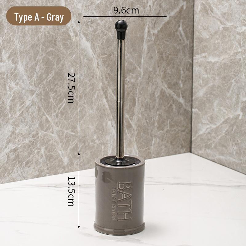Nordic Ceramic Long Handle Toilet Brush – Elegant Design for Complete Cleaning
