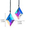 2 Stück Diamantförmige Kristall Lichtfangende Prismen, Regenbogenmacher für Fenster, Balkon, Küche, Gartendekoration