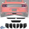 9Pc Smoked Rear Taillight Fog Lamp Cover Trim Decor Kit for Ford Mustang 2015-17