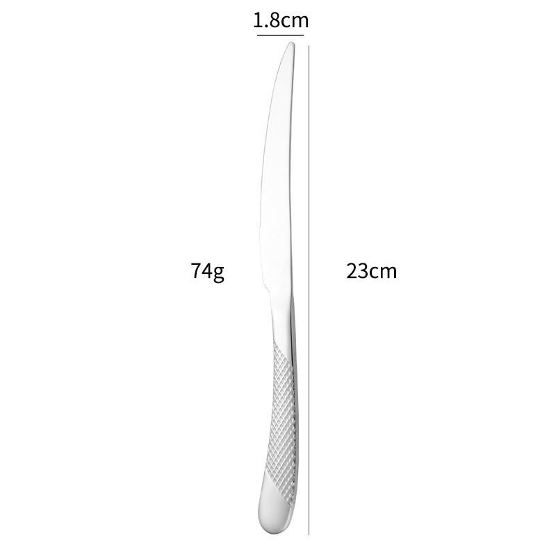 Star Diamond Stainless Steel Tableware Knives, Forks and Spoons Five-piece Set Light Luxury Simple Western Food Steak Knives, Forks and Spoons