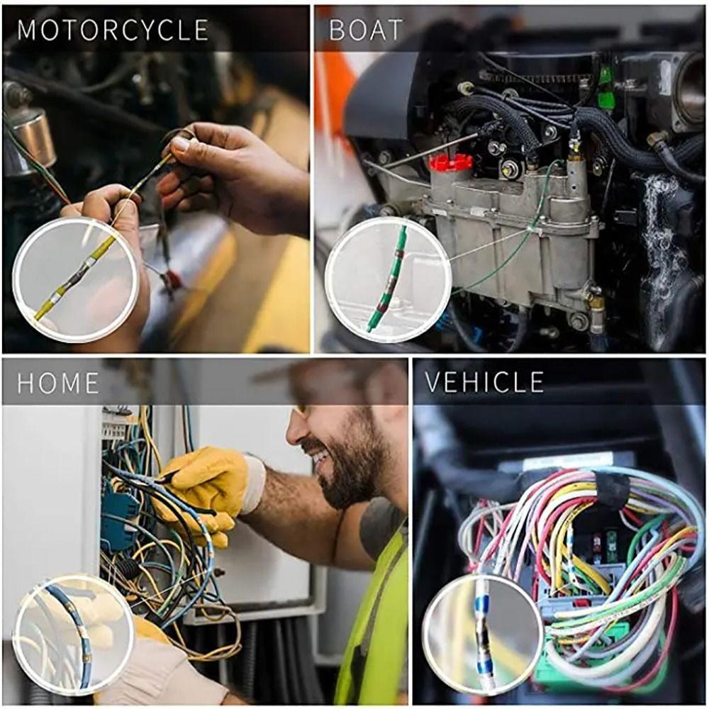 500Pcs/Set With Solder Seal Electrical Wire Terminal Butt Solder Electric Connector Set