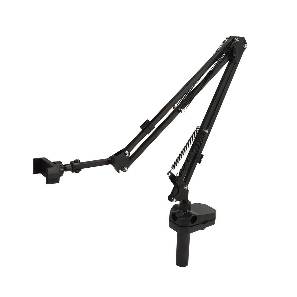 Heavy Duty Phone Tablet Metal Holder Adjustable Alloy Steel Phone Holder Cantilever Bracket with Clamp