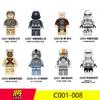 C001-008 Military Film Series Mini-Figure Building Block Toy Set, Compatible with LEGO, Soldier Model Kits, Collector-grade Mini-figures