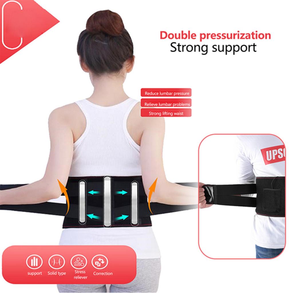 3 Sizes Electric Heat Therapy Far Infrared Vibration Hot Compress Waist Pain Relieve Belt