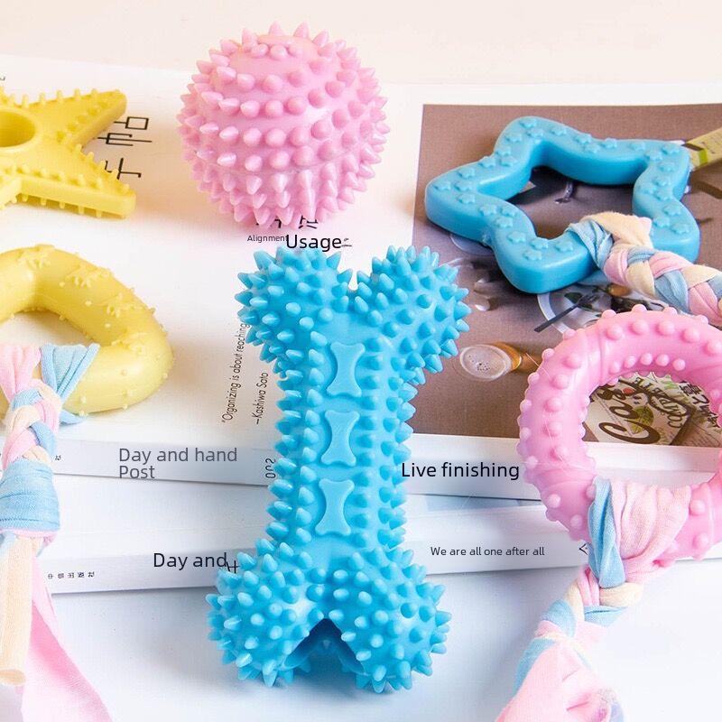 Macaron TPR Cloth Dog Teether - Chew Toy for Small Dogs