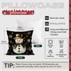 Black Gold Christmas Pillowcase Printed Polyester 45x45cm Throw Pillowcover Decorative Sofa Cushion Pillowslip Home Decor