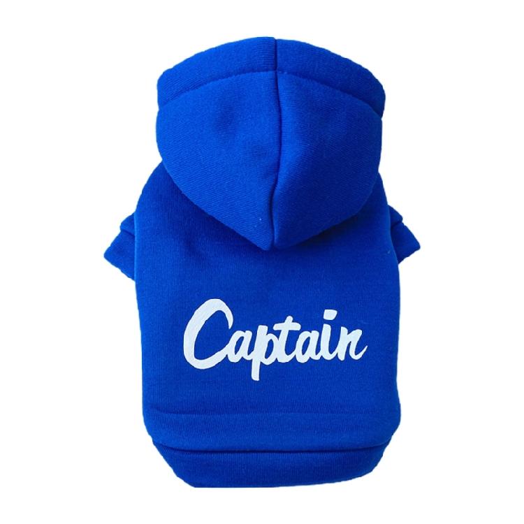 Hooded Dog Spring Coat Captain Pullover for Cold Weather Two-Legged Clothing M