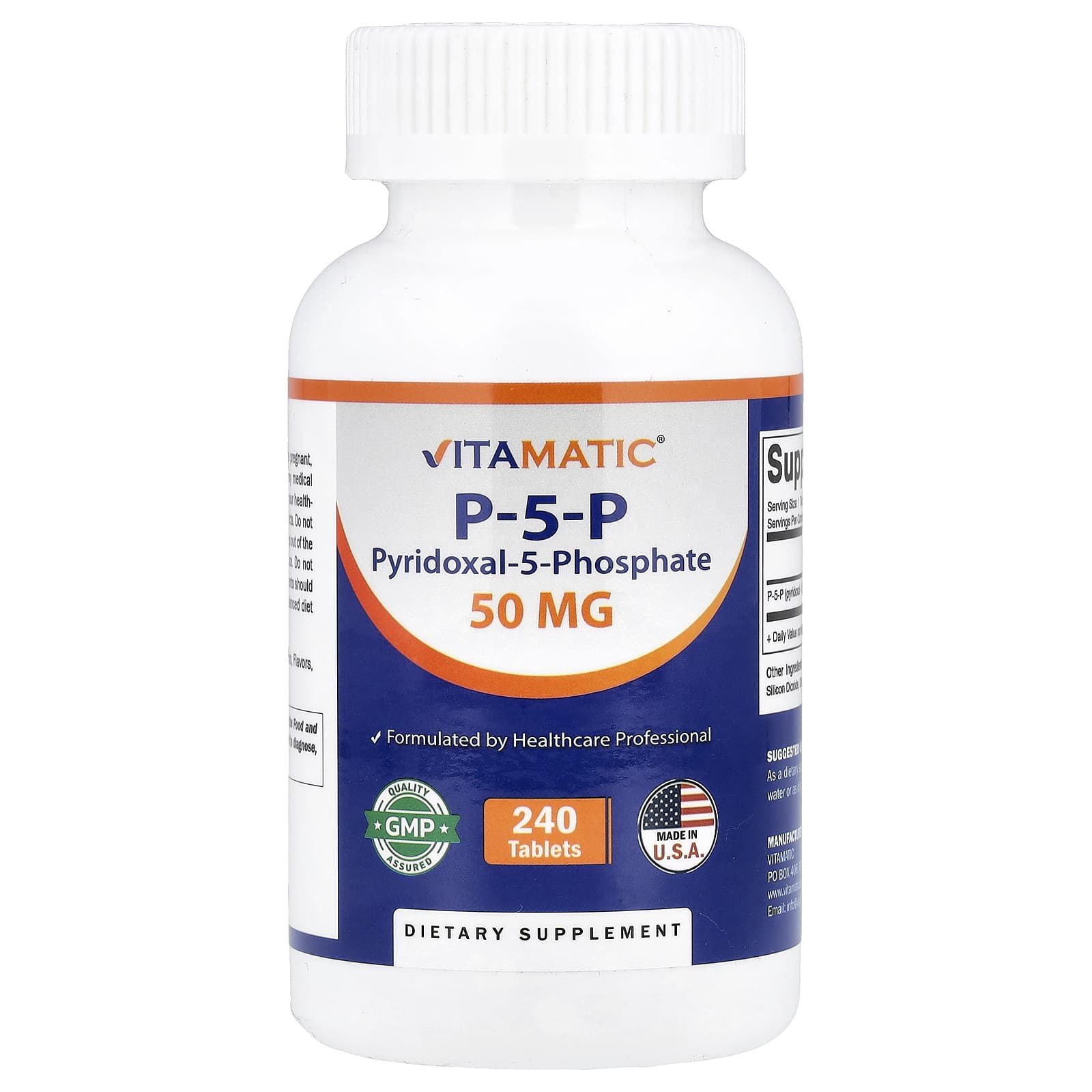 

Vitamatic, P-5-P, 50 mg, 240 tablets