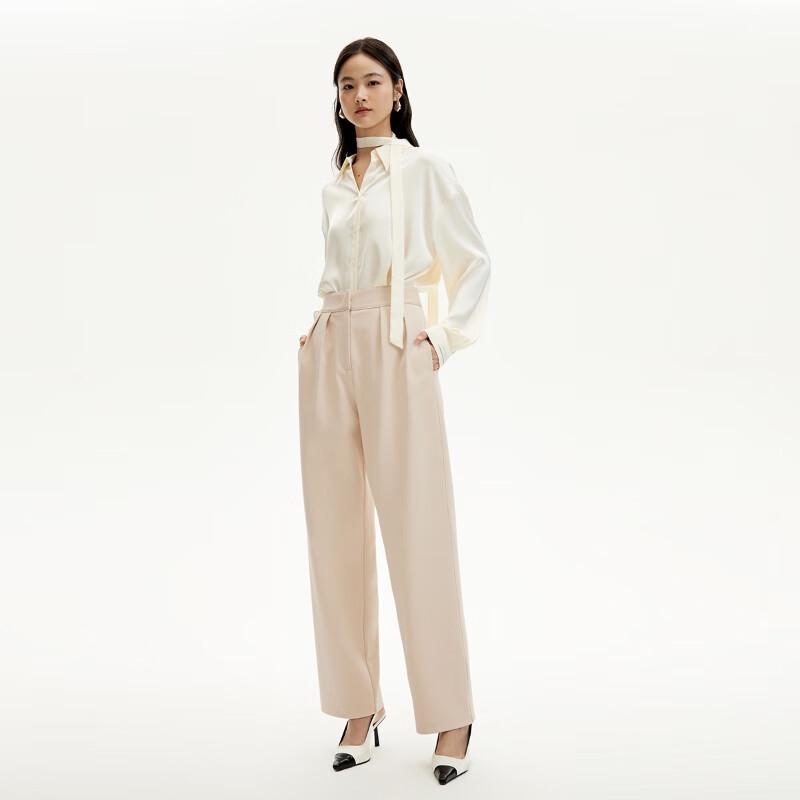 

VEROMODA Women s 2024 Early Autumn High-Waisted Pleated Wide-Leg Trousers S
