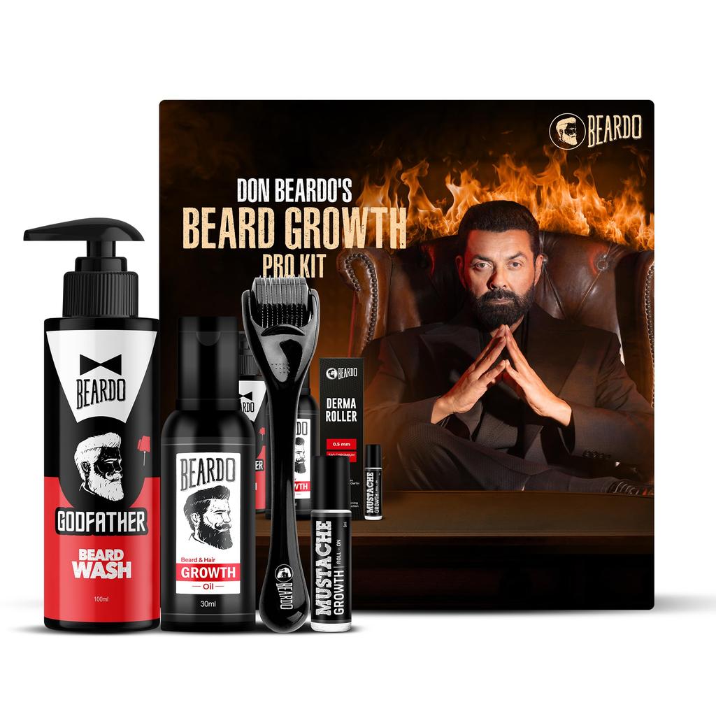 BEARDO Don’s Beard Growth Pro Kit | Complete Beard Growth & Grooming Kit for Men | Ideal Gift for Men | Beard Care Starter Kit | Gift for Husband