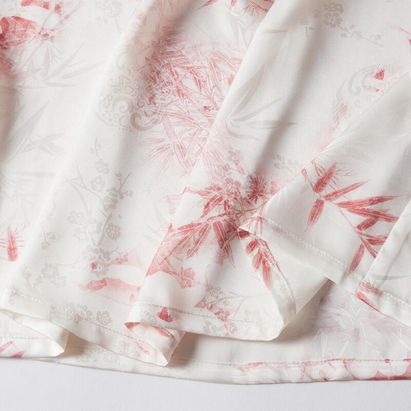 New Chinese Style Printed Five-Sleeve Shirt