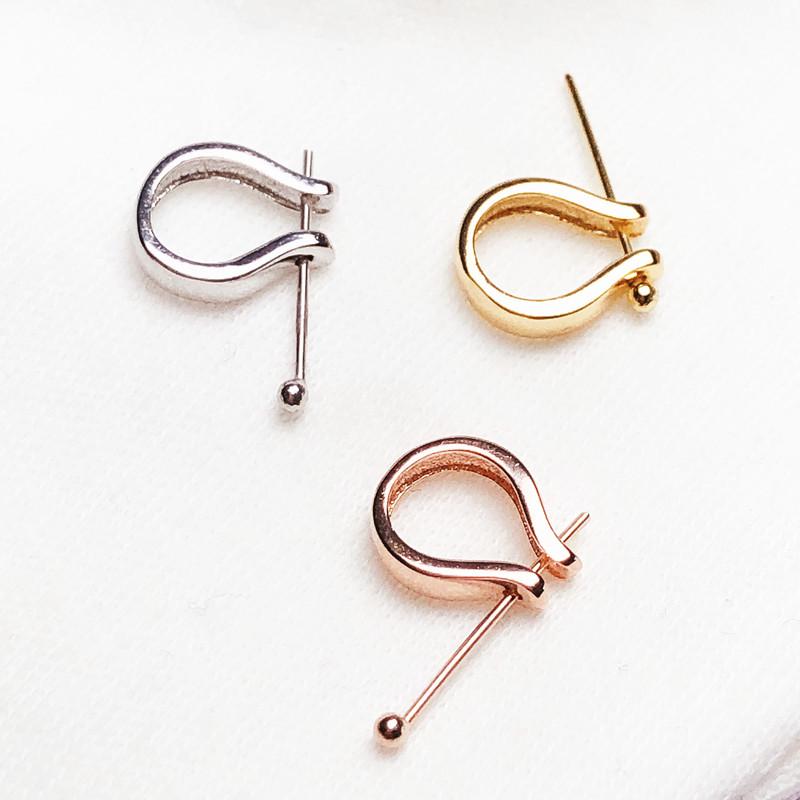 S925 Sterling Silver Jade and Amber Pendant Buckle