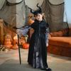2026 Kids Skull Witch Vampire Cosplay Long Dress, Funny Horror Halloween Outfit