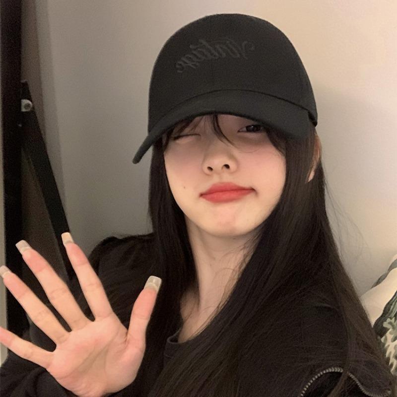 Big head circumference hat male and female students couple embroidered cap showing small face deepening big round face baseball cap tide