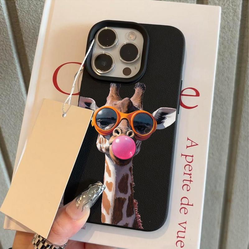 Fashion Funny Giraffe Pattern Phone Case For IPhone 17 Pro Max 16 15 14 13 12 11 Pro Case 14 Plus 16E 17 Air Silicone Soft Cover