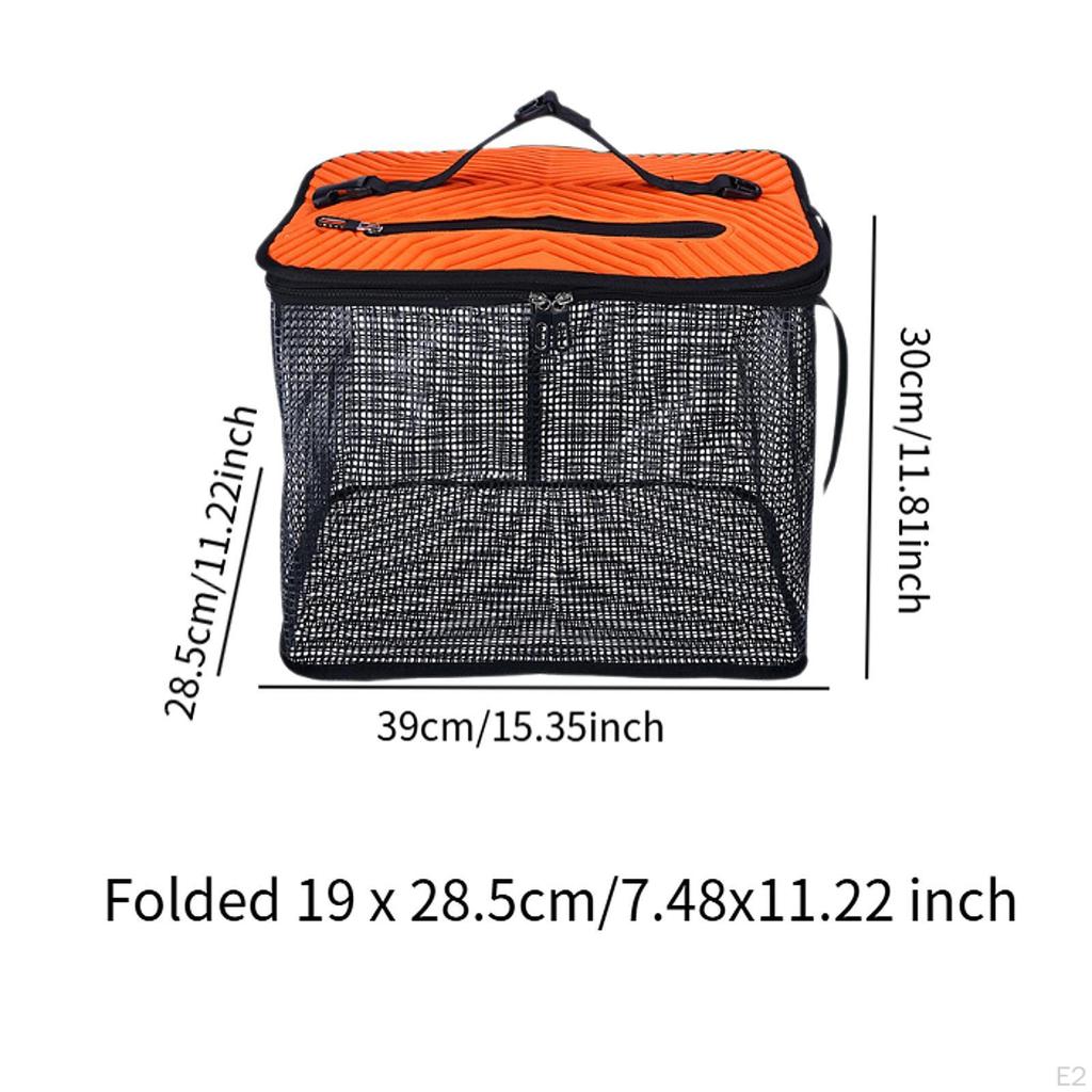 Fish Protection Net Collapsible Cage Convenient Easy Carrying Basket Fishing Bucket for