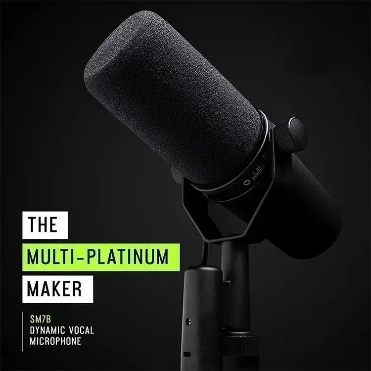 SM7B Professional Dynamic Cardioid Microphone For Live Vocals Recording Performance Studio Selectable Frequency Response Mic