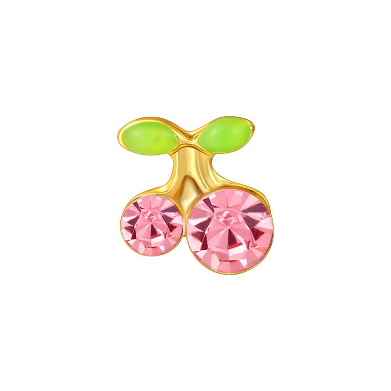 New Fashion Pink Heart Butterfly Starfish Bow 3D Crystal Charm Beads Accessories DIY Making Ring Necklace Bracelet Shiny Jewelry