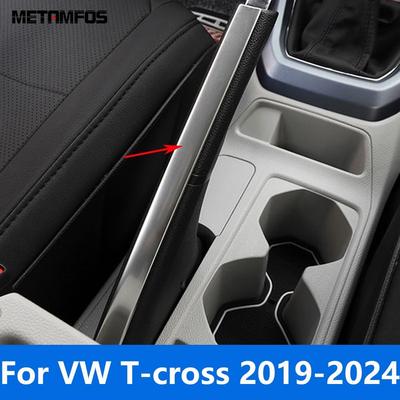 For Volkswagen VW T-cross Tcross - 2024 Interior Accessories Handbrake Strip Parking Brake Cover Molding Trim Sticker