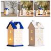 Holiday LED Lighted House Decoration Desktop Figurine for Christmas Village Table Centerpiece Christmas Festive Home Ornament
