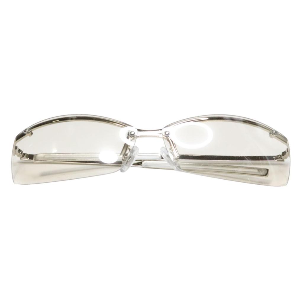 Silver x Clear Gray Mirror Fashion Glasses Stylish Eyeglasses for Men and Square Clear Colored UV Popular [Berkuto] (Non-prescription) Stylish, Women,