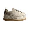Wang Jiaer-Inspired Women's 2025 Autumn Leather Sneakers: Thick-Sole, Height-Boosting Casual Sports Shoes
