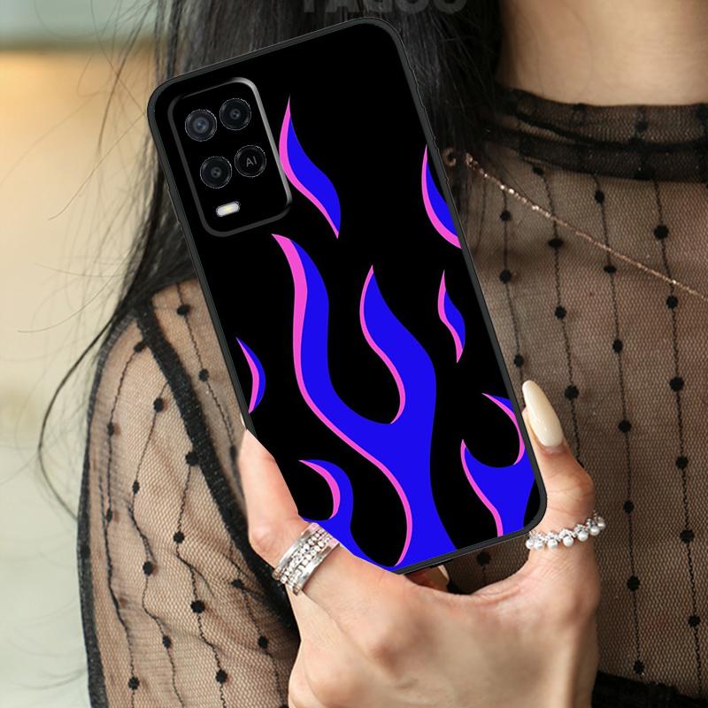 Cool Flame Colorful Pattern Case For Oppo A5 Pro A15 A17 A57 A77 A18 A38 A58 A78 A98 A94 A74 A54 A40 A60 A80 A96 A76 A16