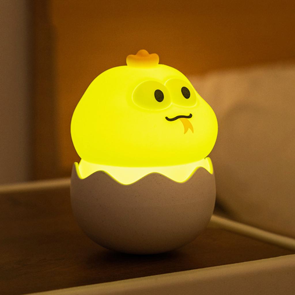Eggshell Snake Tumbler Night Light Rechargeable Adjustable Cartoon Snake Desk Light Home Office Bedroom Bedside Decorative LED Table Lamp