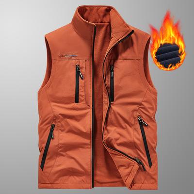Gilet da Uomo Autunnale e Invernale Largo Taglia Grande Velluto di Agnello Double-face Casual Trendy Velluto Giacca Calda