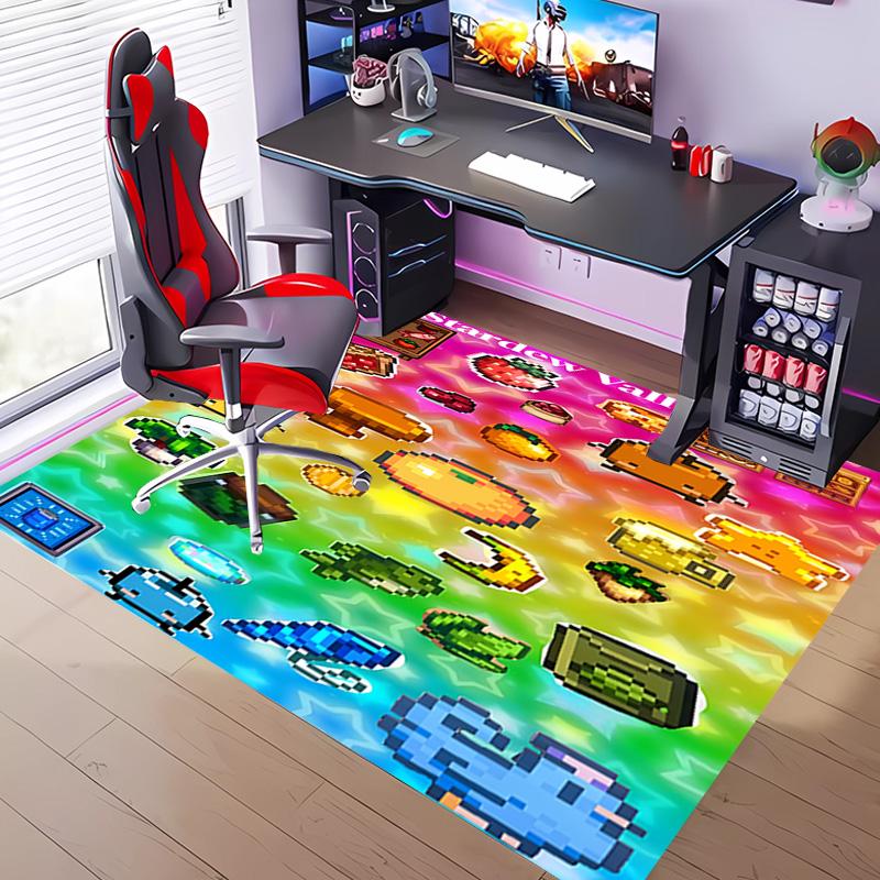 game Stardew Valley Entrance Mat, Non-Slip Mat Area Rug,Room Decor, Outdoor Decor, Kitchen Rug,Doormat - Machine Washable, Easy to Clean