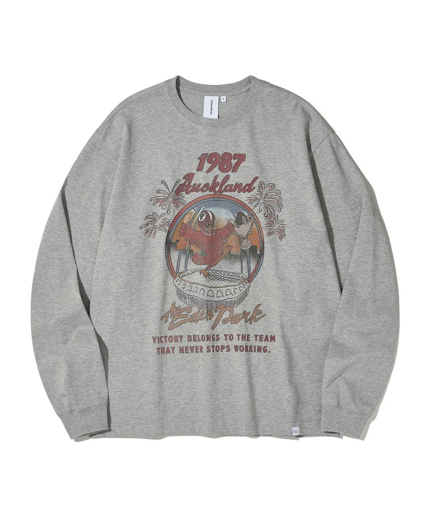 URBANDTYPE 1987 Oakland Long Sleeve T-Shirt_Melange Grey